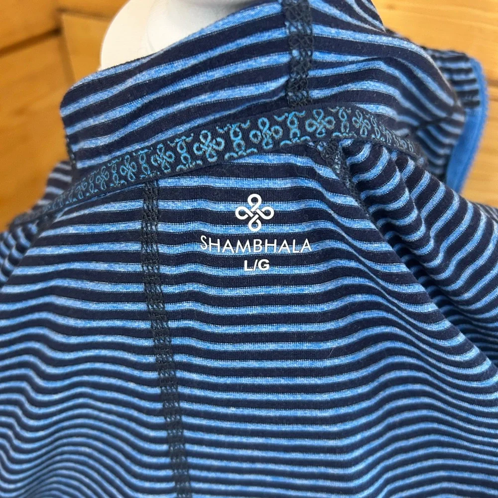 Navy Striped Women's Size Large Hoodie Jacket Shambhala Music Festival Streetwea - Picture 6 of 7